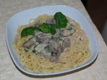 Spaghetti mit Rindfleisch und Basilikum - Rezept