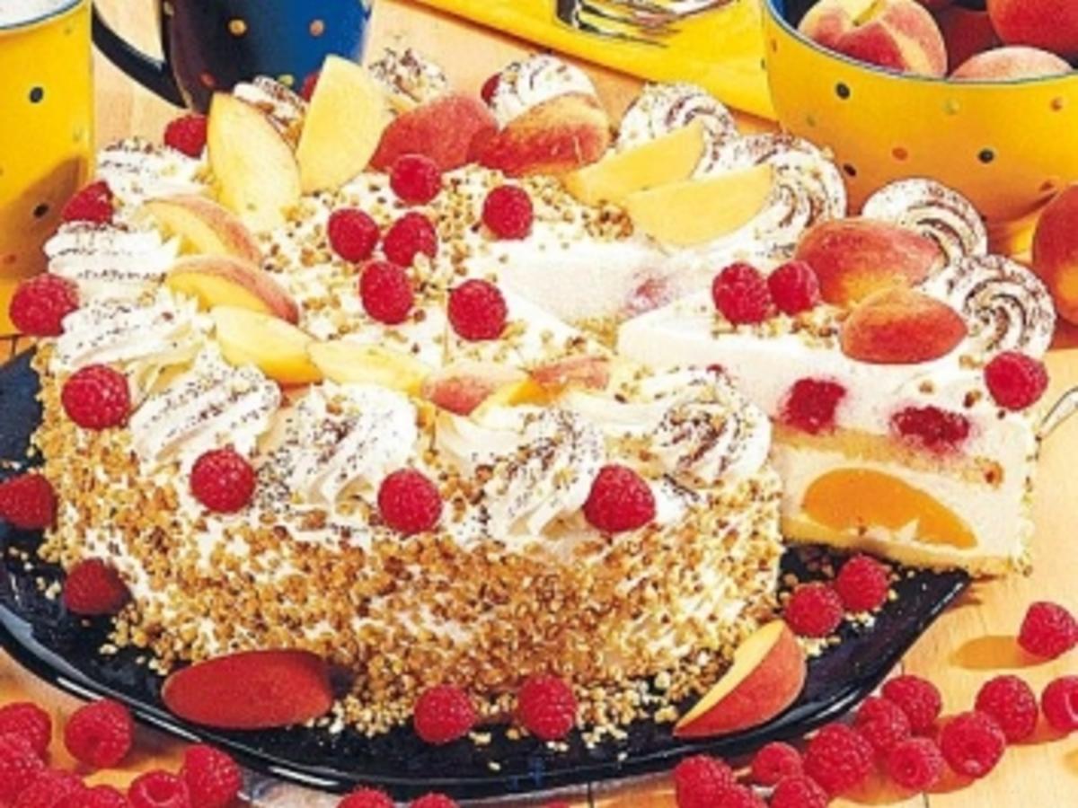 Pfirsich Melba Torte - Rezept mit Bild - kochbar.de