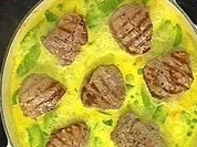 Melonengemüse mit Kalbssteaks - Rezept
