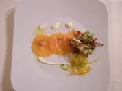 Lachscarpaccio mit Caipirinhacreme - Rezept