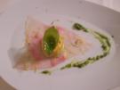 Pasta-Törtchen auf Carpaccio vom Schwertfisch - Rezept