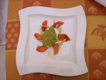 Blutorangensalat mit heißem Ziegenkäse - Rezept