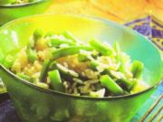 Grüne Bohnen mit Reis - Rezept