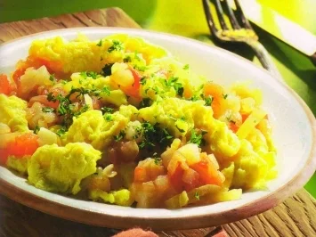 Rührei - türkische Art - Menemen - Rezept