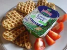 Eierwaffeln mit Kressequark - Rezept