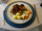 Rinderbraten mit Bratapfelkruste - Rezept