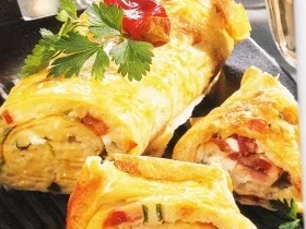 Pfannkuchenrolle vom Blech - Rezept
