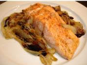 Gebackener Lachs auf Chicoree - Rezept