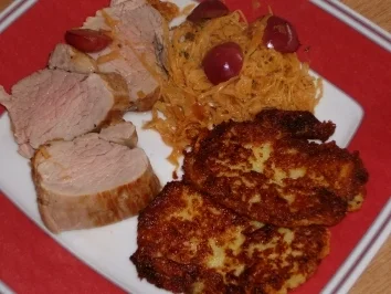 Schweinefilet auf Rahmkraut - Rezept
