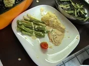 Rezept: Kross gebratener Zander auf Schnippelbohnen Kross gebratener Zander auf Schnippelbohnen - Rezept