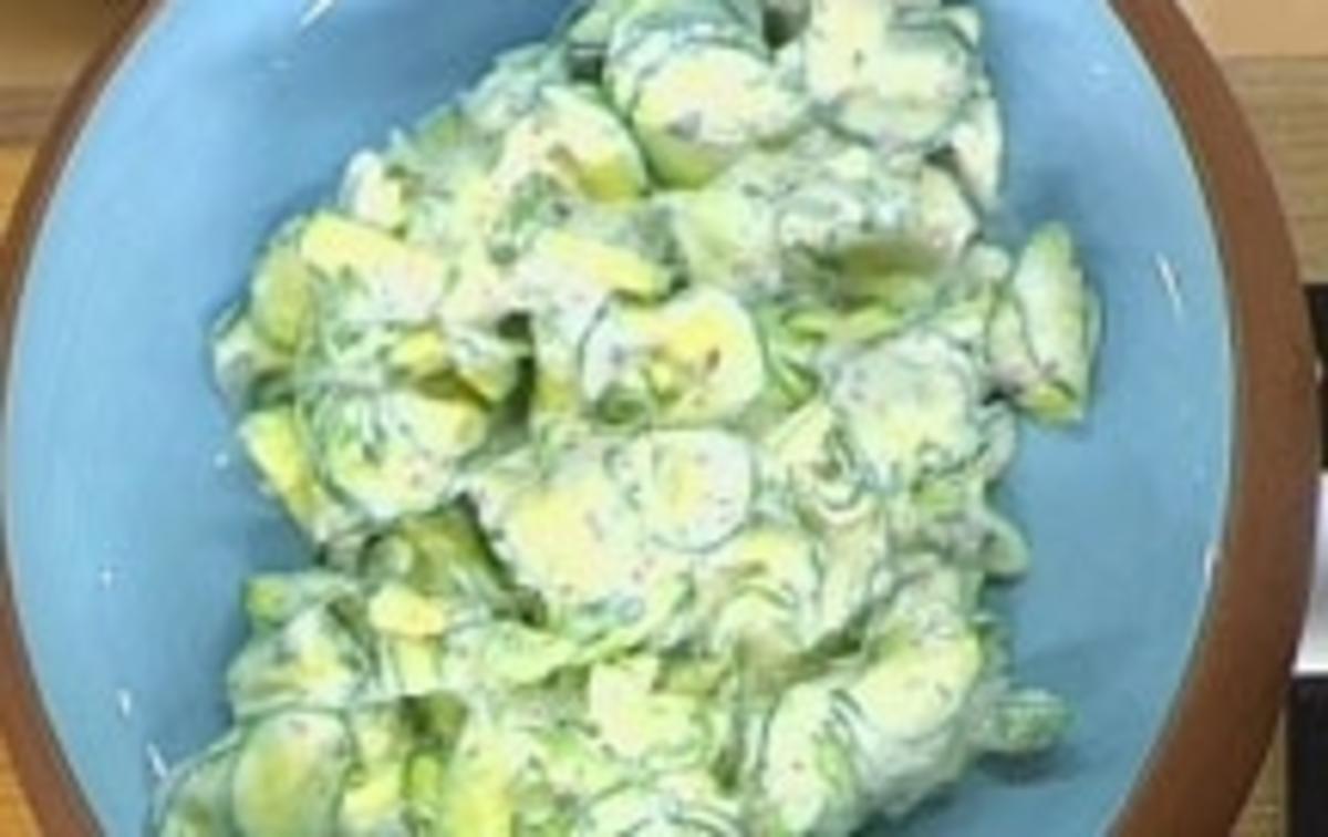 Marinierte Zucchini mit Joghurtdressing - Rezept