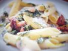 Penne mit Spinat - Rezept