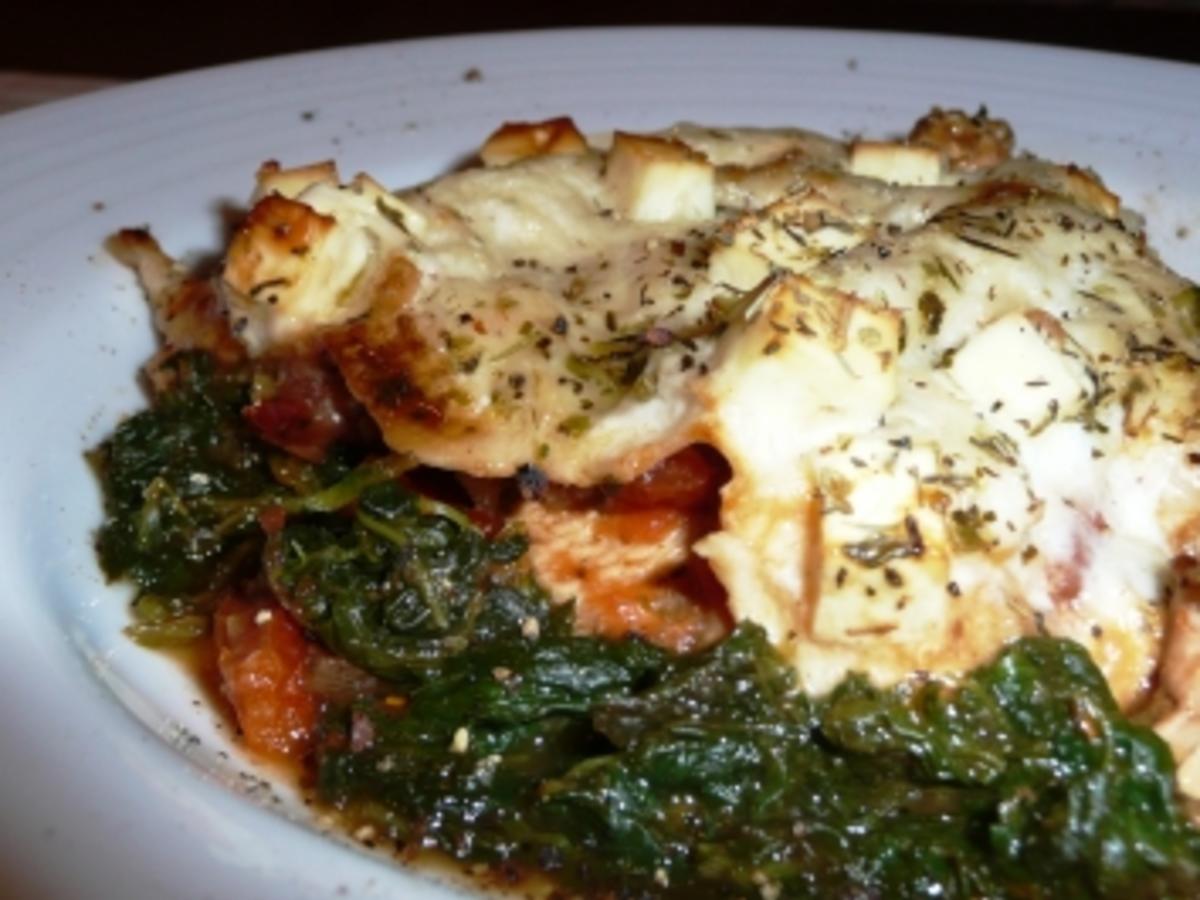 Huhn Spinat Lasagne auf die leichte Art - einfach - 100 kcal/100g