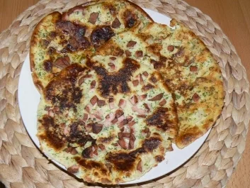 pikante Lyonerpfannkuchen - Rezept