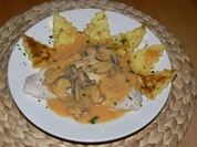 Minutensteaks in Champignonrahmsauce und Kartoffelplätzchen - Rezept