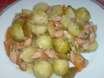 Rosenkohl-Paprika-Topf - Rezept