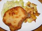 Gemüse : Porree - Gemüse mit paniertem Kotelett und Röstkartoffeln - Rezept