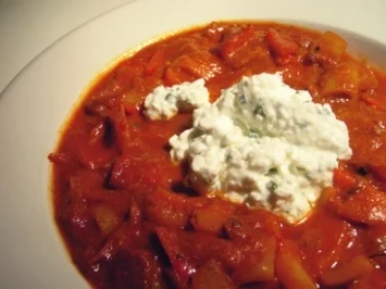 Paprika-Tomaten-Rahm Gemüse - Rezept