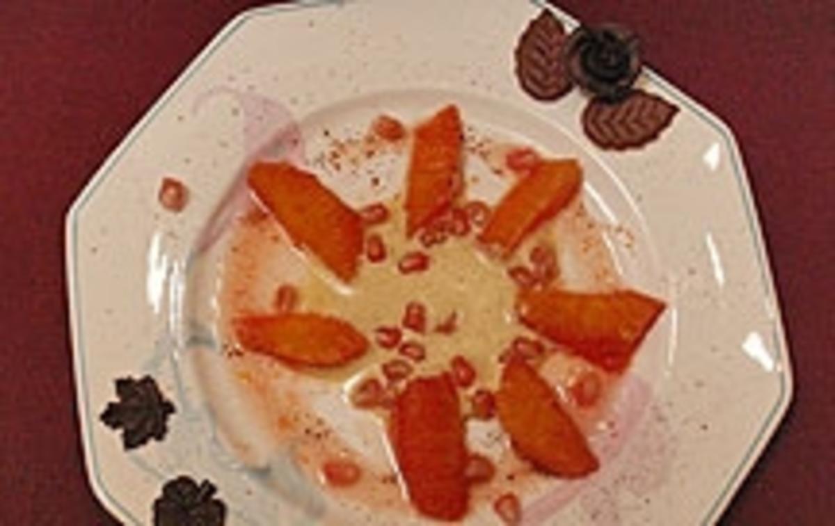 Marinierter Orangensalat mit Marsalaschaum - Rezept