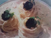 Rezept: Spaghetti al rosa nero Spaghetti al rosa nero - Rezept