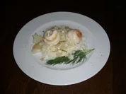 Rezept: Rouladen von der Seezunge und Lachs auf Chinakohl an Limonensoße Rouladen von der Seezunge und Lachs auf Chinakohl an Limonensoße - Rezept