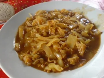 Krautgulasch mit Weißkohl oder Wirsingkohl - Rezept - Bild Nr. 2