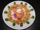 Wildlachs gefüllt mit Palmenherzen auf Mais-Walnuss-Kranz - Rezept