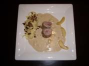 Schweinelende in Calvados an Walnussbandnudeln - Rezept