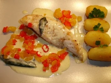 Filet vom Zackenbarsch mit Zitronen-Salbei-Sauce - Rezept - Bild Nr. 2