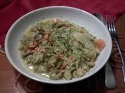 Pilzrisotto mit Räucherlachs - Rezept