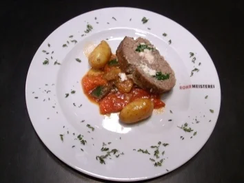 Rezept: Hackbratenroulade an Schmorgemüse Hackbratenroulade an Schmorgemüse - Rezept