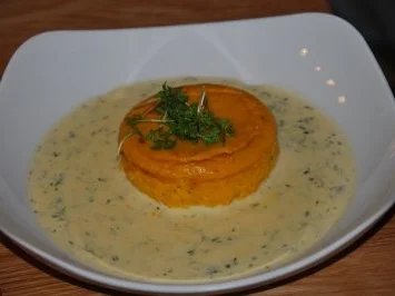 Möhrenflan mit Kressesahne - Rezept - Bild Nr. 2