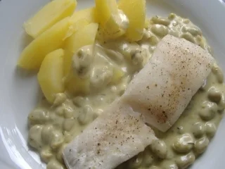 Gebratenes Zanderfilet mit dicken Bohnen - Rezept