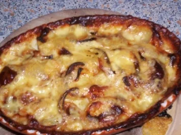 Rezept: Zwiebel-Kartoffel-Gratin Zwiebel-Kartoffel-Gratin - Rezept