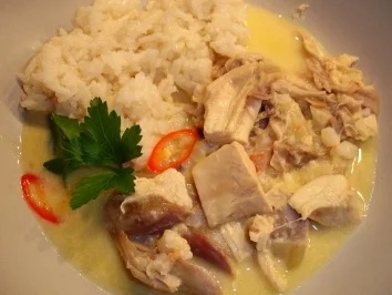 Rezept: Hühnerfrikassee mit Ingwer und Chili Hühnerfrikassee mit Ingwer und Chili - Rezept