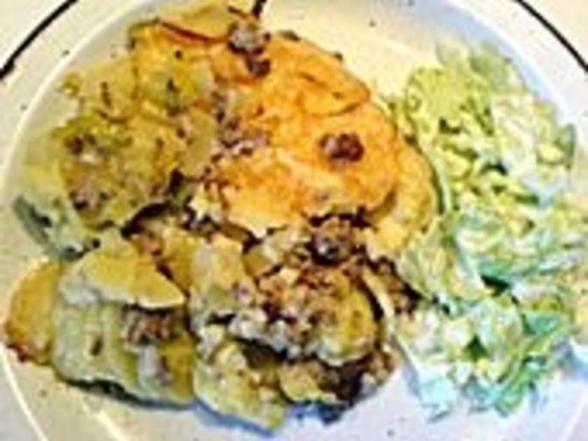 Rustikaler Kartoffel-Lauchauflauf mit Schinken - Rezept - kochbar.de