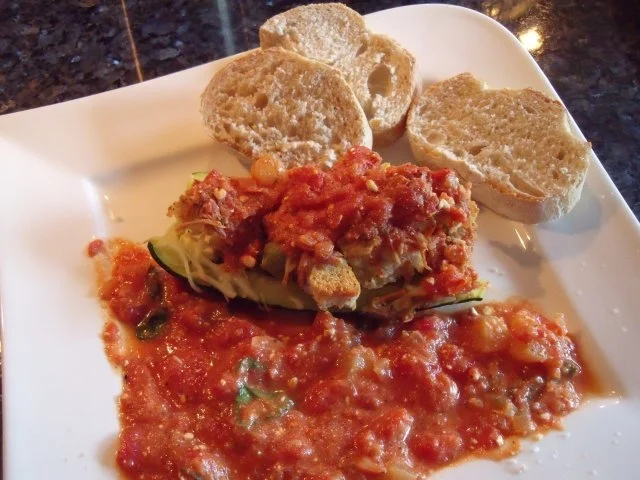 Zucchini mit Käse-Brot Füllung - Rezept - Bild Nr. 2