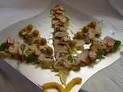 Kalte Platten :  Gefüllte Hähnchenbrust - Rezept