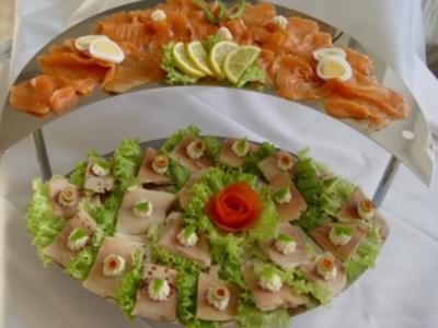 Kalte Platten : Lachs- und Forellenplatte - Rezept