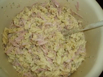 Gebackene Schinkenfleckerl - Rezept