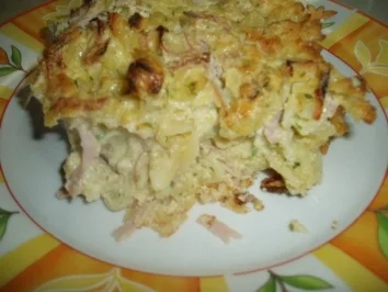 Gebackene Schinkenfleckerl - Rezept