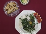 Estragonsalat mit Trauben, Ziegenkäse und Fougasse - Rezept