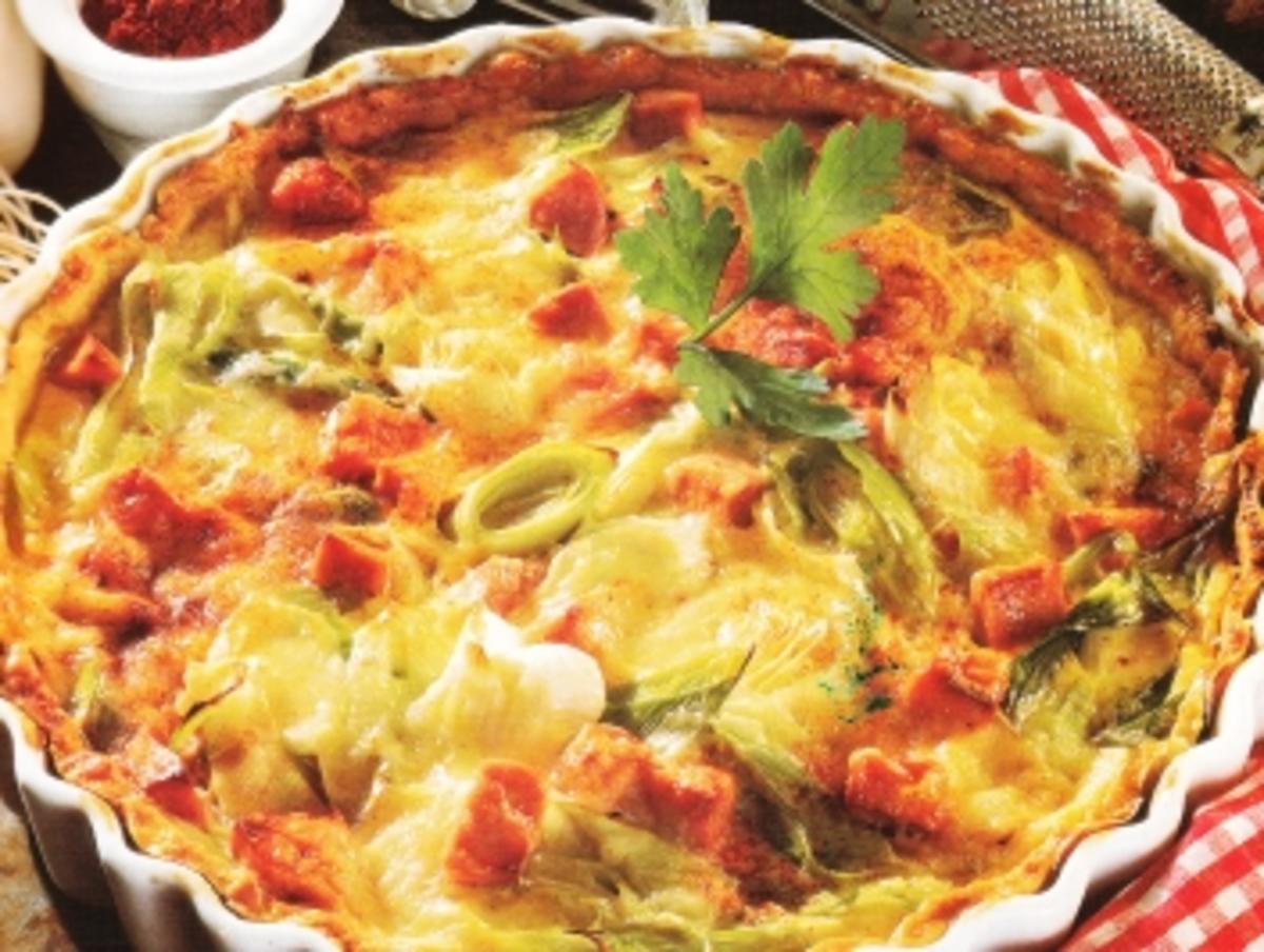 Porree Quiche mit Fleischwurst - Rezept - kochbar.de