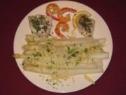 Spargel mit Parmesan und einer Fischvariation - Rezept