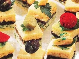 Rezept: Pikante Käse Petits Fours Pikante Käse Petits Fours - Rezept