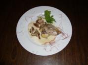 Fasanenbrust in Pfeffercreme dazu Kartoffelpüreetaler und Steinpilze - Rezept