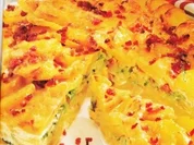 Kartoffel Wirsing Torte mit Schinken - Rezept
