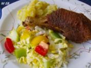 Backhendl - Haxerln mit Salatbeilage - Rezept
