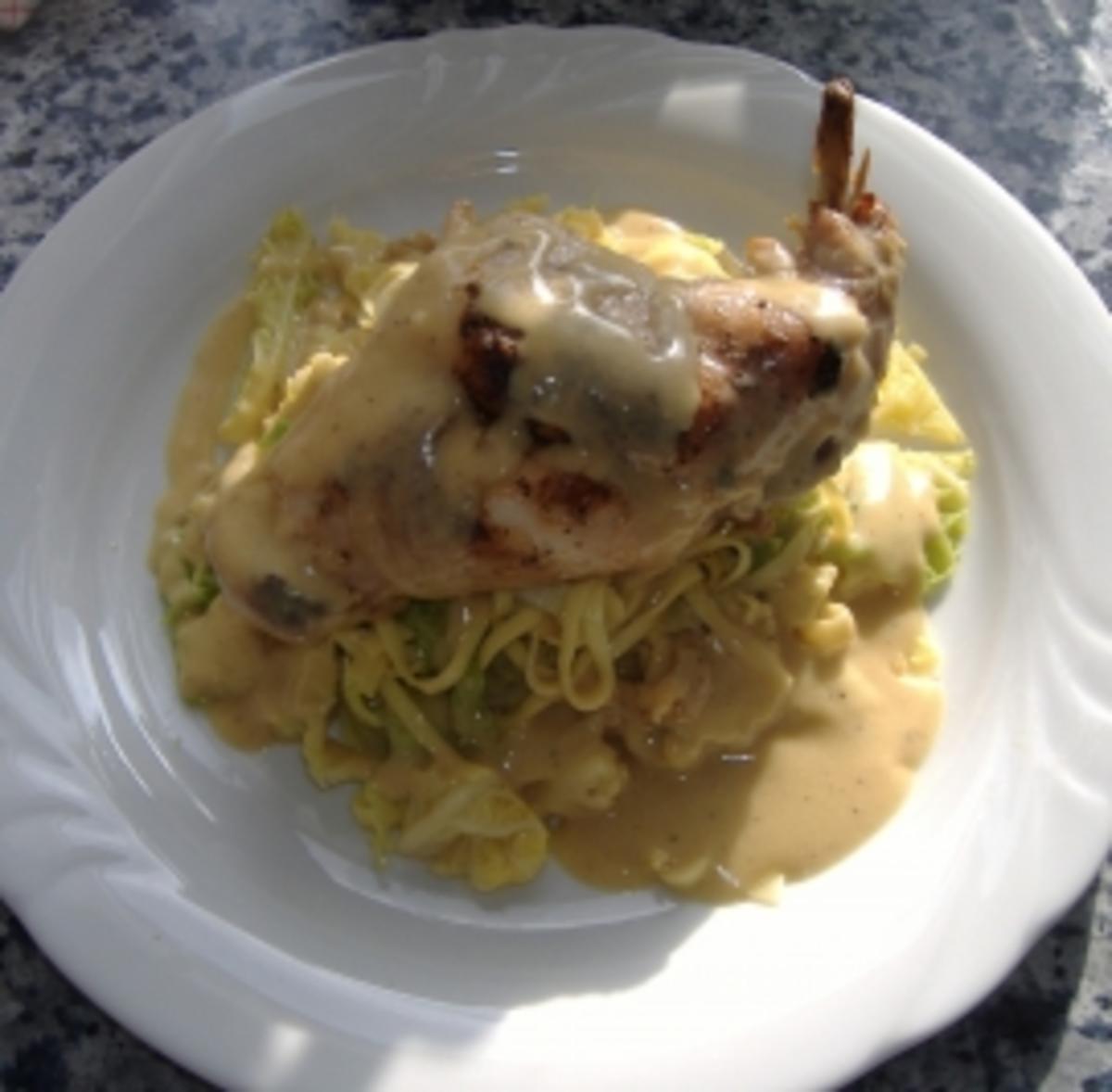 Bilder für Kaninchenkeule mit Bier-Senf-Sauce - Rezept