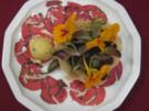 Gefüllte Rinderlende mit Salat und Senfeis - Rezept